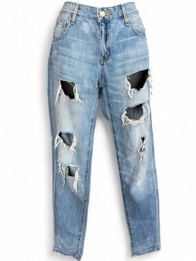 Mossimo Distressed Light Wash Ripped Jeans